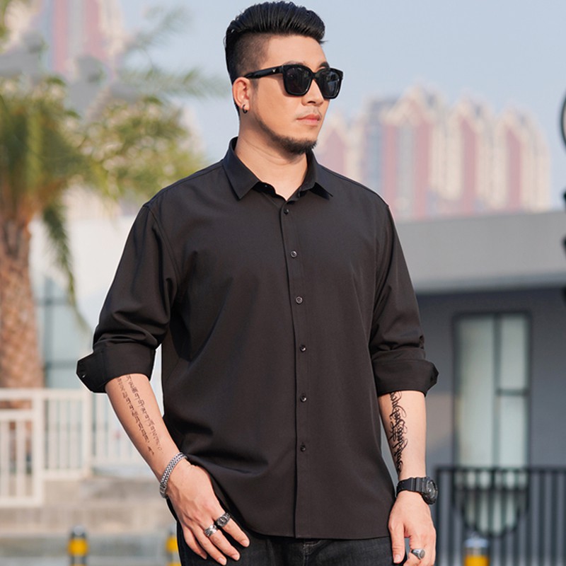 Sơ mi nam dài tay cổ bẻ kiểu dáng trẻ trung phong cách, áo sơ mi phối đồ hiện đại