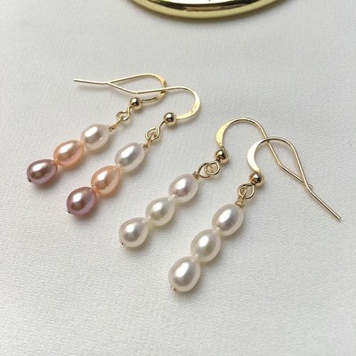 Bông Tai Hạt Dài Bóng 7ly - Ngọc Trai Trường Thịnh