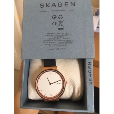 Đồng Hồ Nữ Skagen Womens An SKW2608 34mm chống nước dây da đen Mới 100%