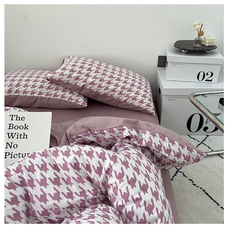 Set ga tici caro IGUN BEDDING hoạ tiết caro siêu xinh