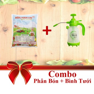 Bình tưới cây hàn quốc + phân bón hữu cơ agrimartin