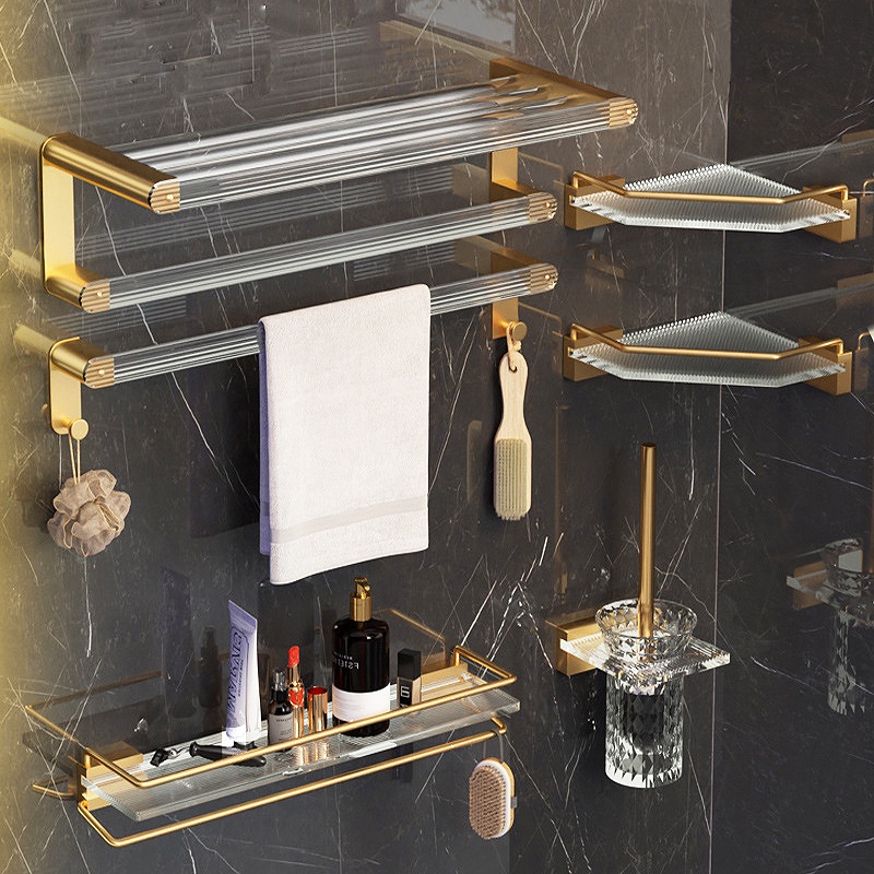 A-life Bộ Giá Treo Khăn Tắm Acrylic Màu Đỏinternet Tiết Kiệm Không Gian Kèm Vỏ Bọc Bàn Chải Vệ Sinh toilet