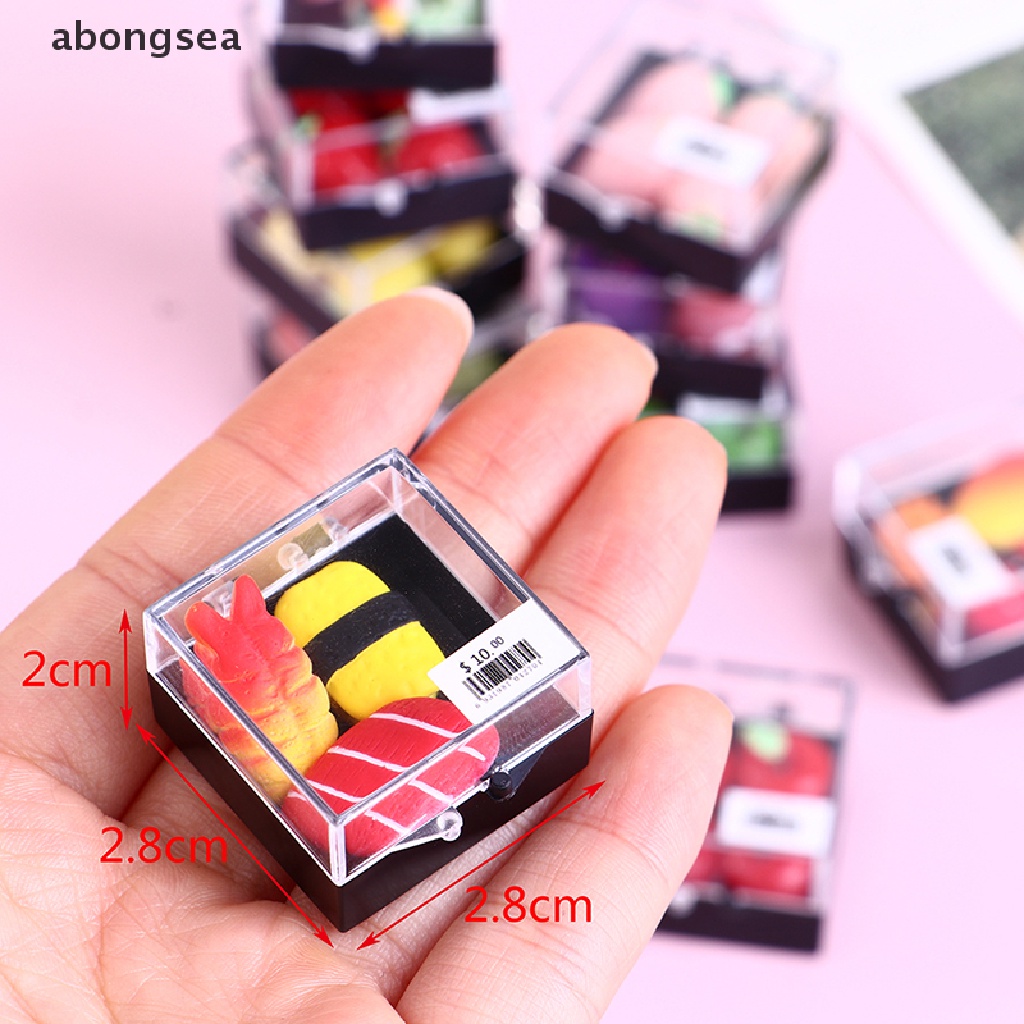 Hộp mô hình thức ăn/ đồ trắng miệng mini trang trí nhà búp bê