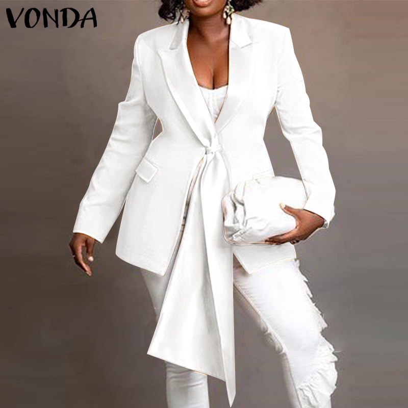 Áo Blazer 
VONDA Cổ Bẻ Dài Tay Màu Trơn Thời Trang Công Sở Cho Nữ | BigBuy360 - bigbuy360.vn