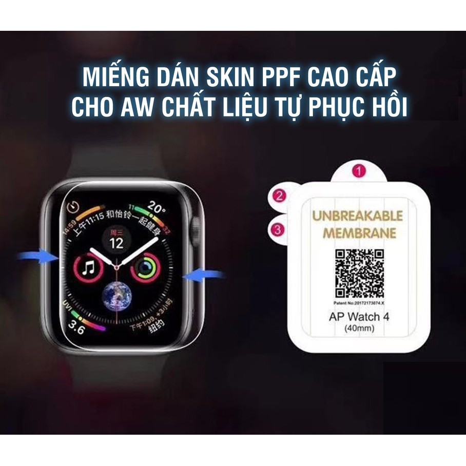 Dán PPF tự phục hồi trầy xước cho màn hình Apple Watch Series 1/2/3/4-đồng hồ thông minh