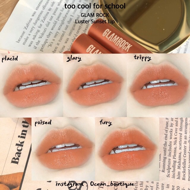 Son bóng Too cool for school Glam Rock Luster Sunset Lip