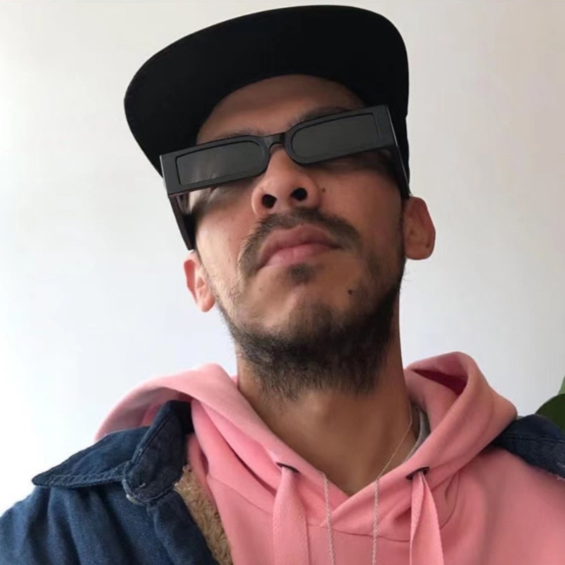 Kính Mát Gọng Vuông Nhỏ Phong Cách Hip-hop Âu Mỹ Thời Trang