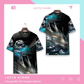 Áo thun tay lỡ oversize in 3d - áo thun tay lửng unisex