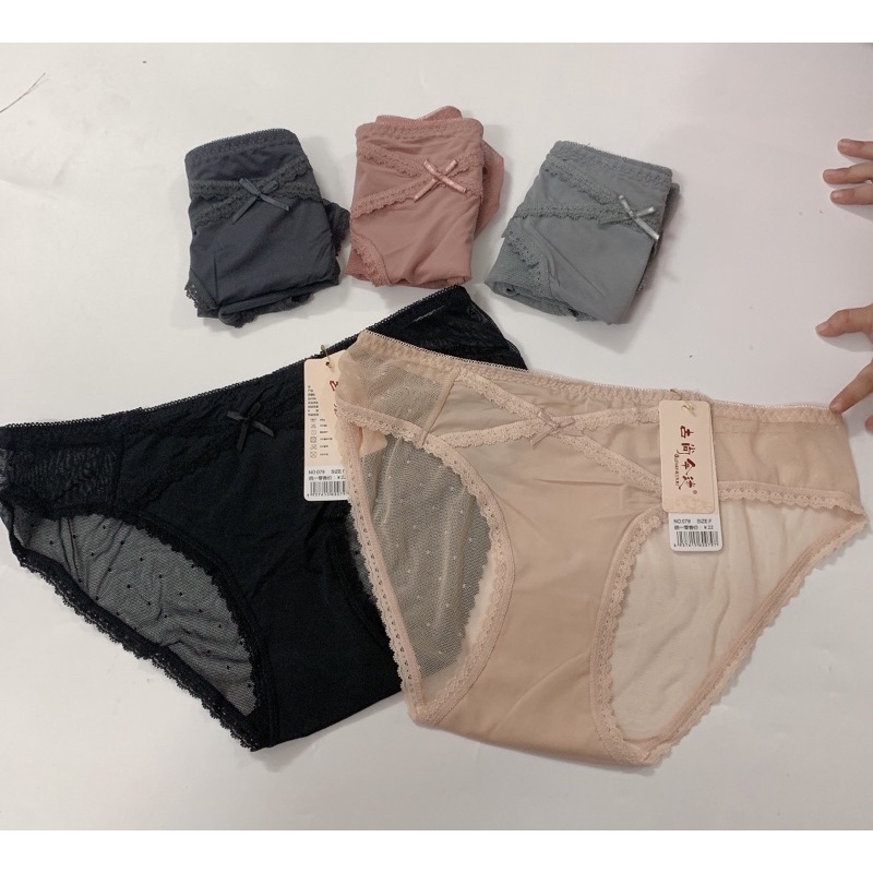 Quần lót ren mềm cao cấp, thoáng mát, nhẹ nhàng. Phom 40-58kg, vòng mông 80-95cm. Sumo 079.