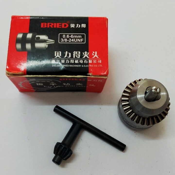 Đầu Kẹp Mũi Khoan 3 Chấu Bried 0.6-6.5mm - Loại Ren