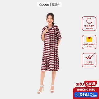 Đầm suông sơ mi cổ đức LAMER L63T21H017