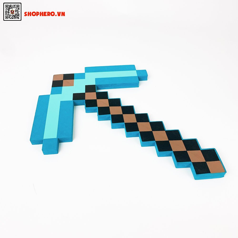 Cuốc Minecraft Pickaxe Diamond, cúp kim cương, đồ chơi minecraft chính hãng