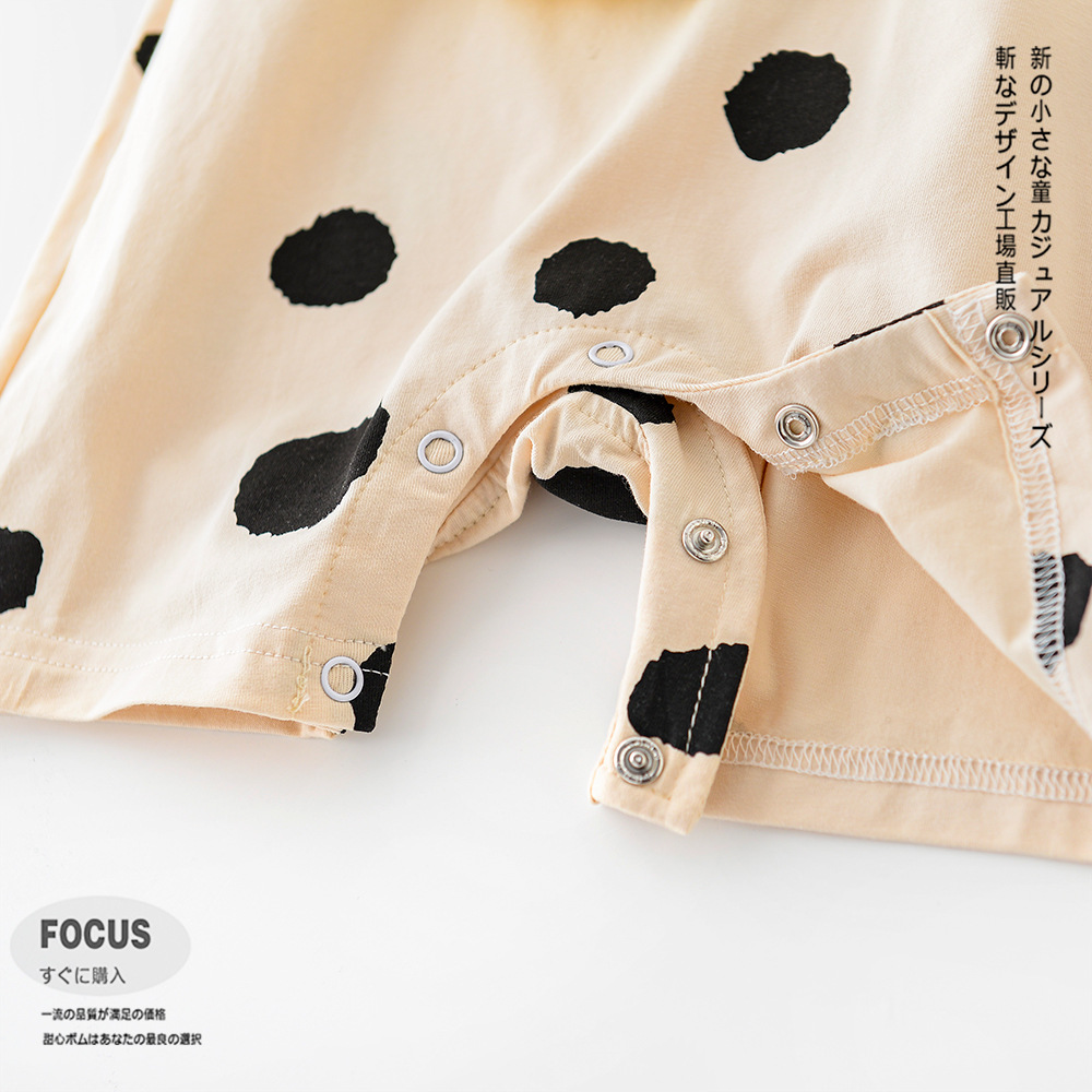 Bộ Áo Liền Quần Tay Ngắn In Hình Trái Chuối Dễ Thương Thời Trang Cho Bé