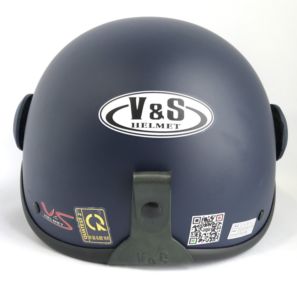 Mũ bảo hiểm nửa đầu có kính - siêu đẹp - V&amp;S Helmet - VS105K - Xanh than nhám