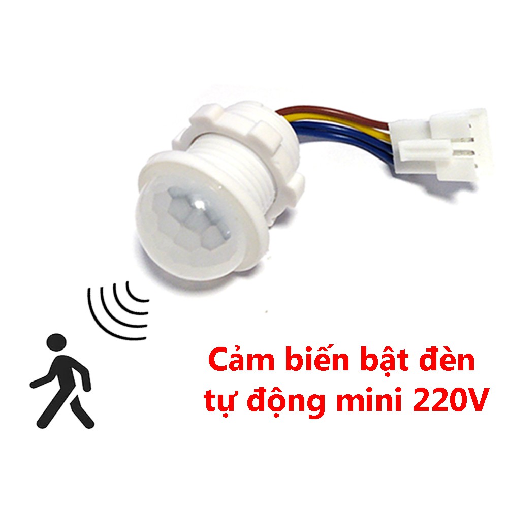 Công tắc cảm biến chuyển động hồng ngoại 220V tự động bật tắt khi có người