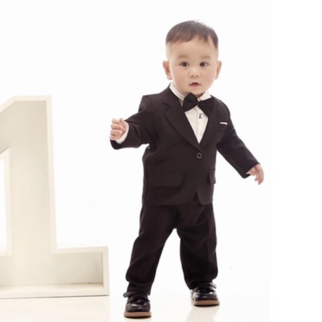 Bộ vest công tử đen bé trai THIẾT KẾ