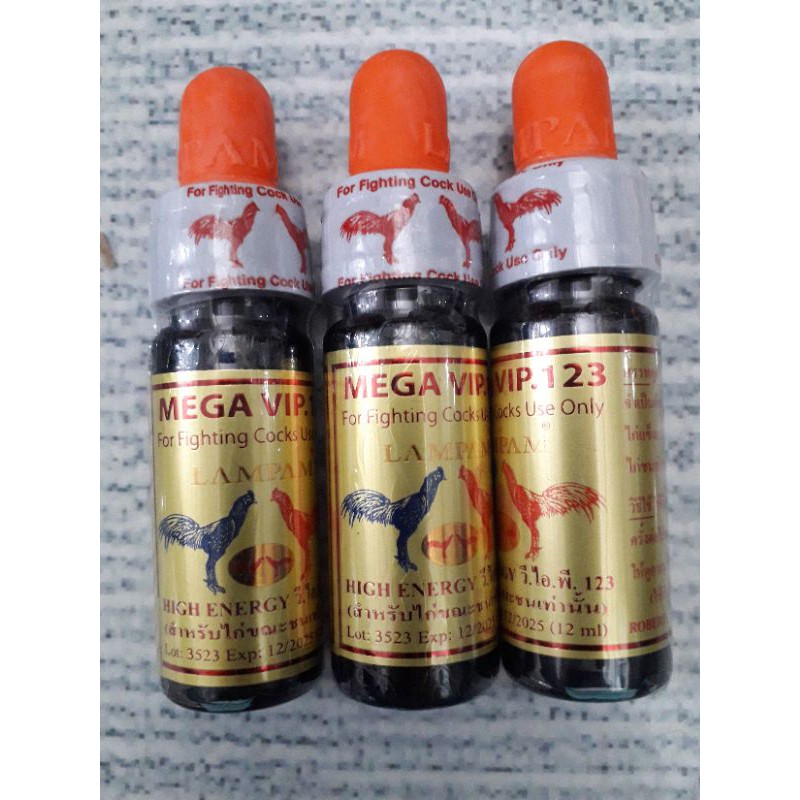 Nhỏ gà đá Mega vip 123. lọ 12ml+ tặng lọ chiếc 3ml 3 cái