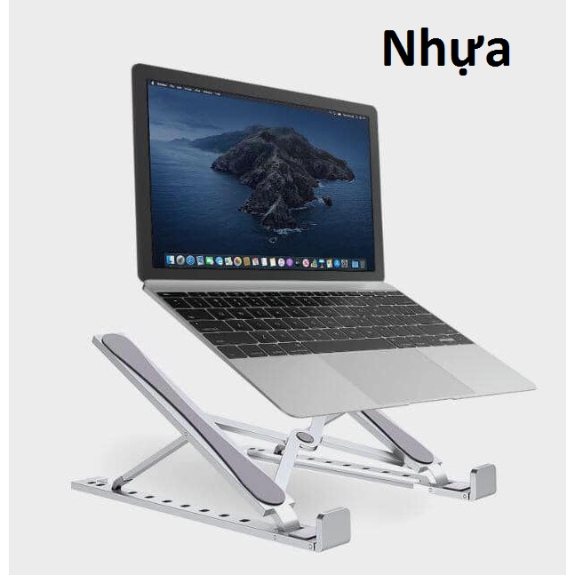 Giá đỡ LAPTOP, MACBOOK, IPAD bằng nhựa có thể điều chỉnh được độ cao, đế tản nhiệt laptop, đế kê laptop nhựa