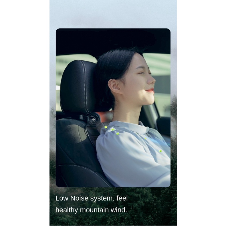 Quạt Làm Mát Không Cánh 3 Tốc Độ Tùy Chỉnh Sạc Usb Cho Ghế Ngồi Xe Hơi / Văn Phòng / Nhà Cửa