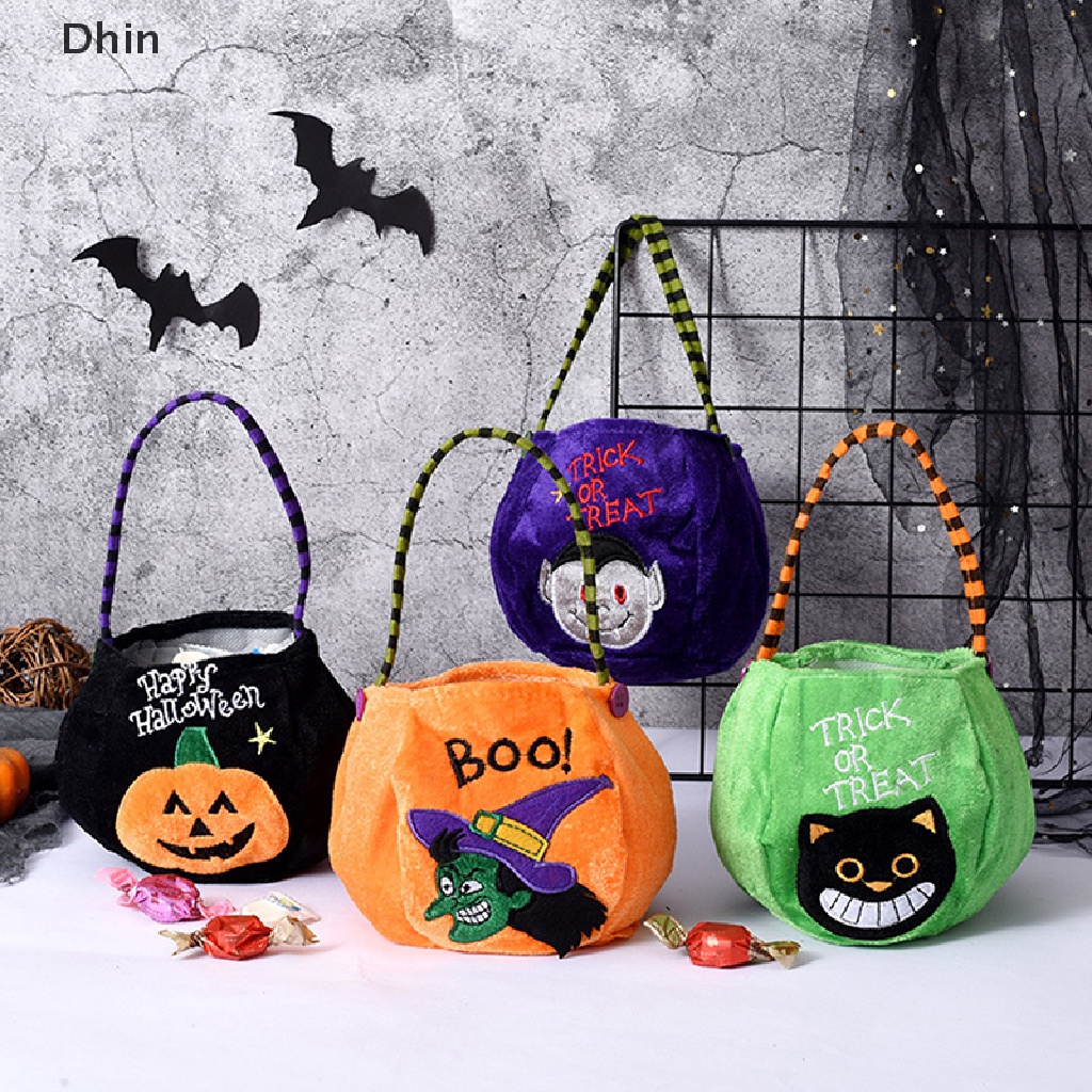 Túi Đựng Kẹo Halloween 2022 Hình Bí Ngô / Phù Thủy / Mèo Đen