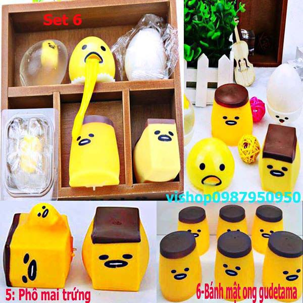 Gudetama combo set như hình slime chơi cực vui BTS so