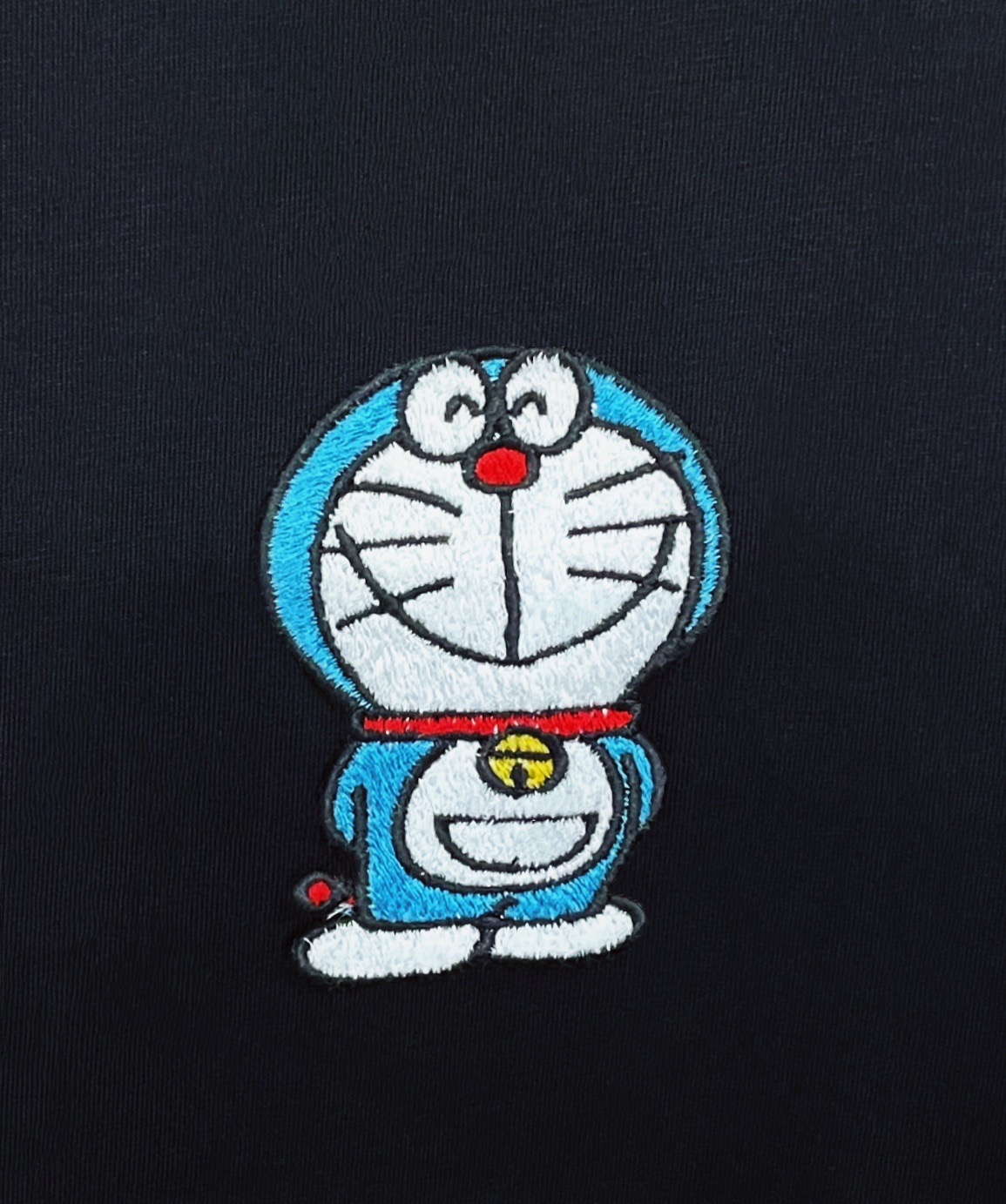 Áo Thun Tay Ngắn Cổ Tròn Thêu Hình Doraemon Dễ Thương Thời Trang Xuân Hè 2021