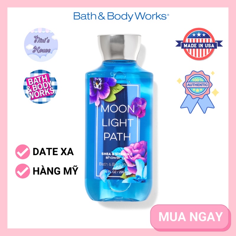 [Hàng Mỹ] Xịt thơm body, dưỡng thể, gel tắm Bath and Body Works mùi Moonlight Path