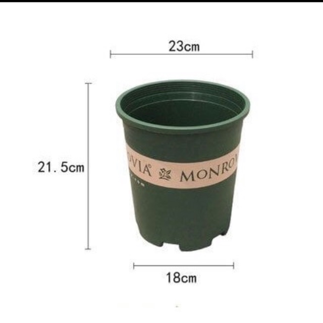 Chậu nhựa trồng cây cao cấp MONROVIA số 2 kèm đĩa lót chậu