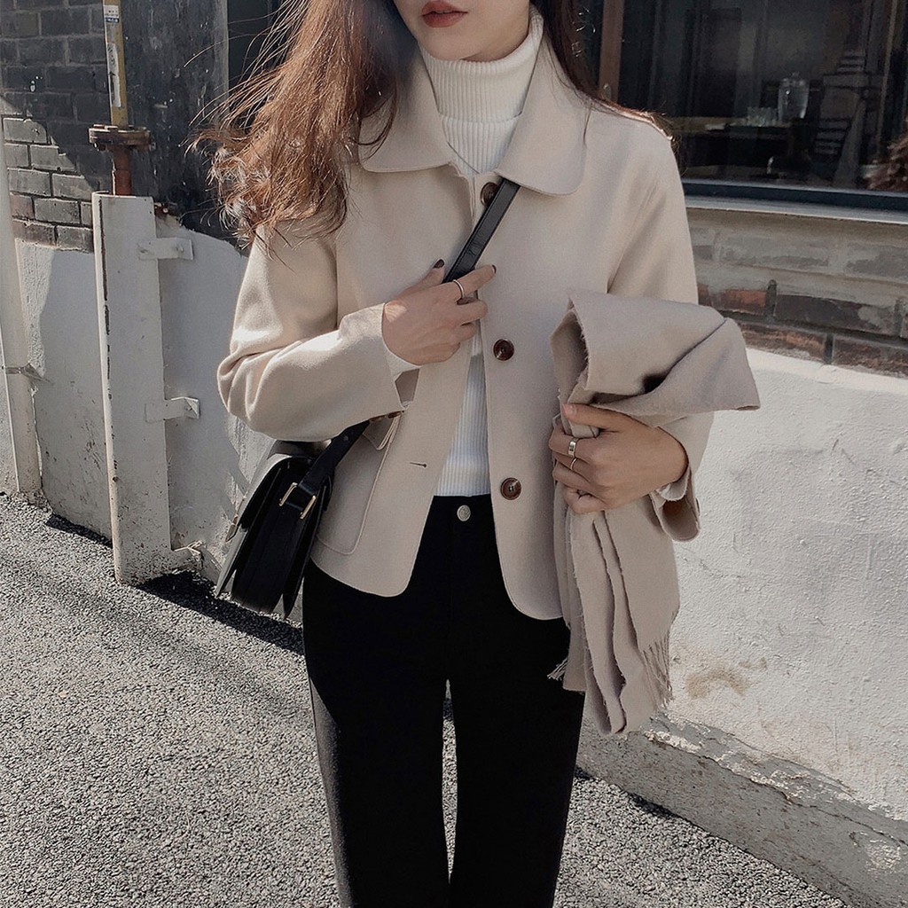 Áo khoác lửng tay dài một hàng nút 39069 cho nữ