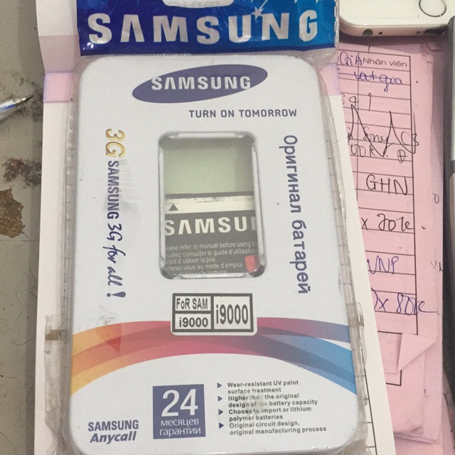 Pin samsung galaxy s1/I9000 xịn hộp