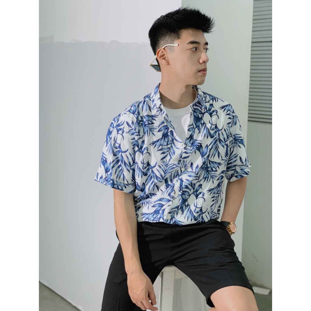 Áo sơ mi nam 360 BOUTIQUE ngắn tay họa tiết - SDBTK218-5 | BigBuy360 - bigbuy360.vn