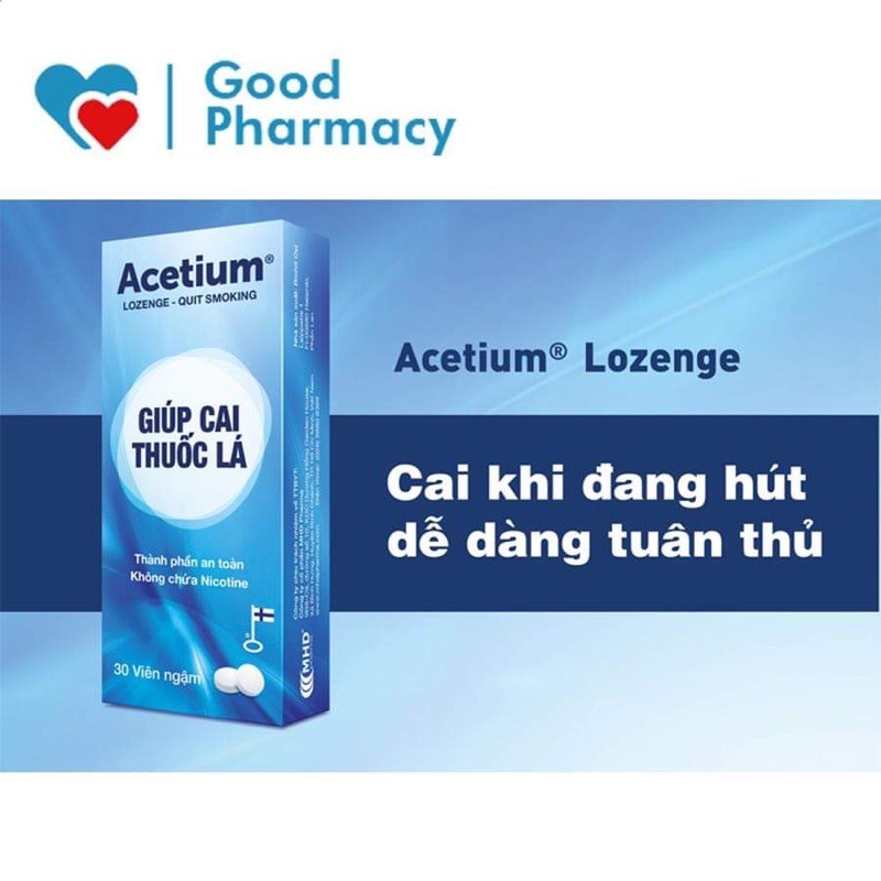 Viên ngậm cai thuốc lá giúp cai thuốc hiệu quả Acetium