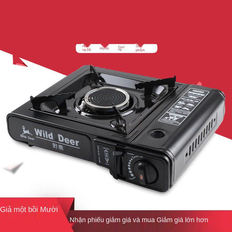 ☁♞▥Bếp Cassette ngoài trời thẻ từ mini gia dụng di động gas trường Cass