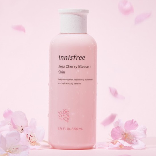 [CHÍNH HÃNG 100%] NƯỚC HOA HỒNG DƯỠNG TRẮNG INNISFREE JEJU CHERRY BLOSSOM SKIN 200ML