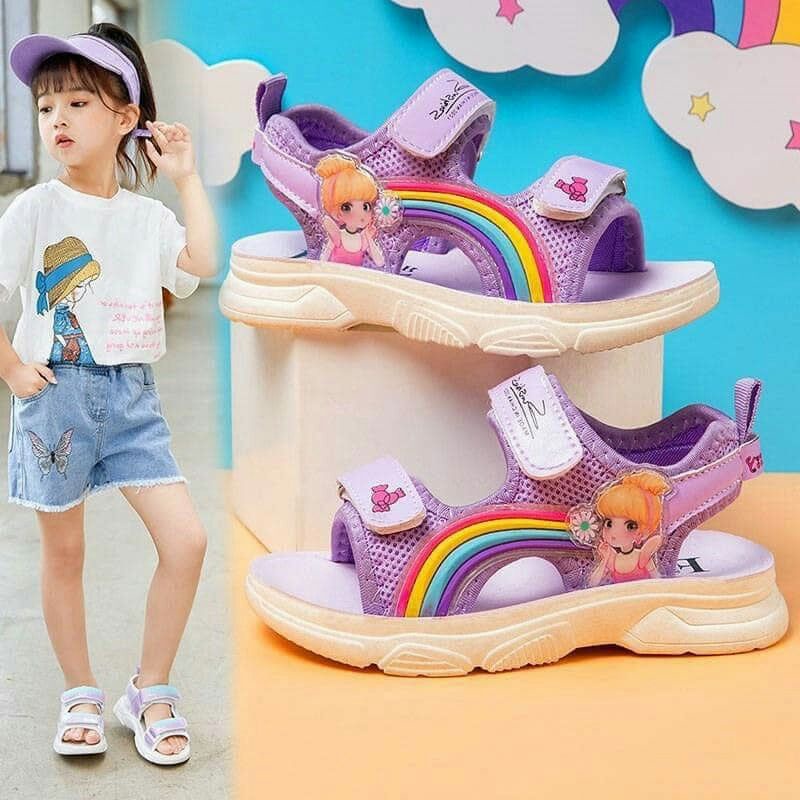 Giày sandal cánh tiên bé gái đế êm cực xinh và bền