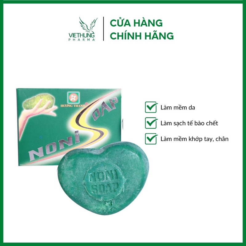 Xà Bông Nhàu Hương Thanh Noni Soap, xà phòng thảo dược giúp mềm mịn da, loại bỏ tế bào chết, bánh 80g