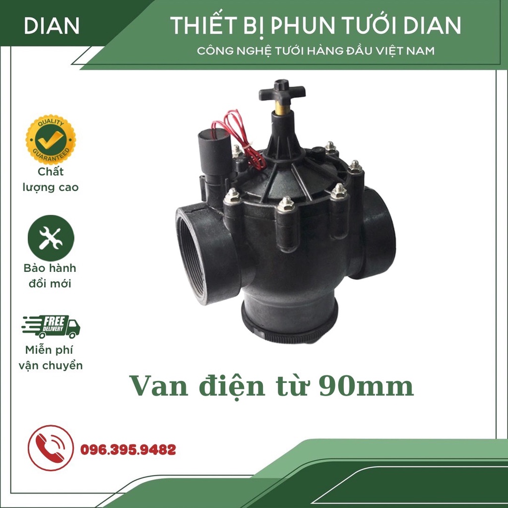 Van điện từ Bona 90mm - Sử dụng điện áp 220V hoặc 24V - Van điện ngoài trời