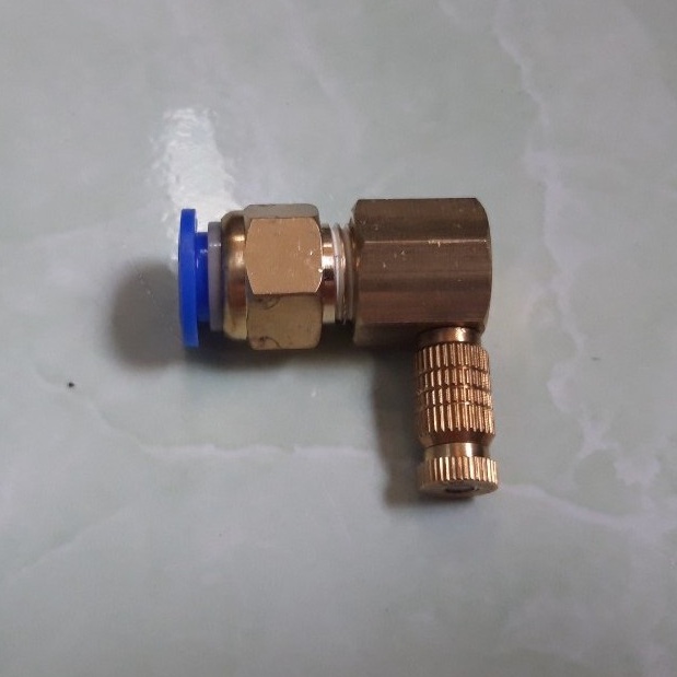 Đế đồng dùng ống 10mm + béc phun sương số 1 đến số 8