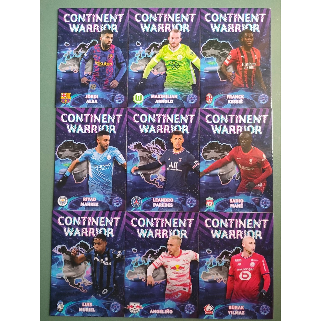 Thẻ SKY UCL CONTINENT WARRIOR | Mahrez, Jordi Alba, Sadio Mane, Arnold, Paredes, Luis Muriel, Kessie, Yilmez, Angelino