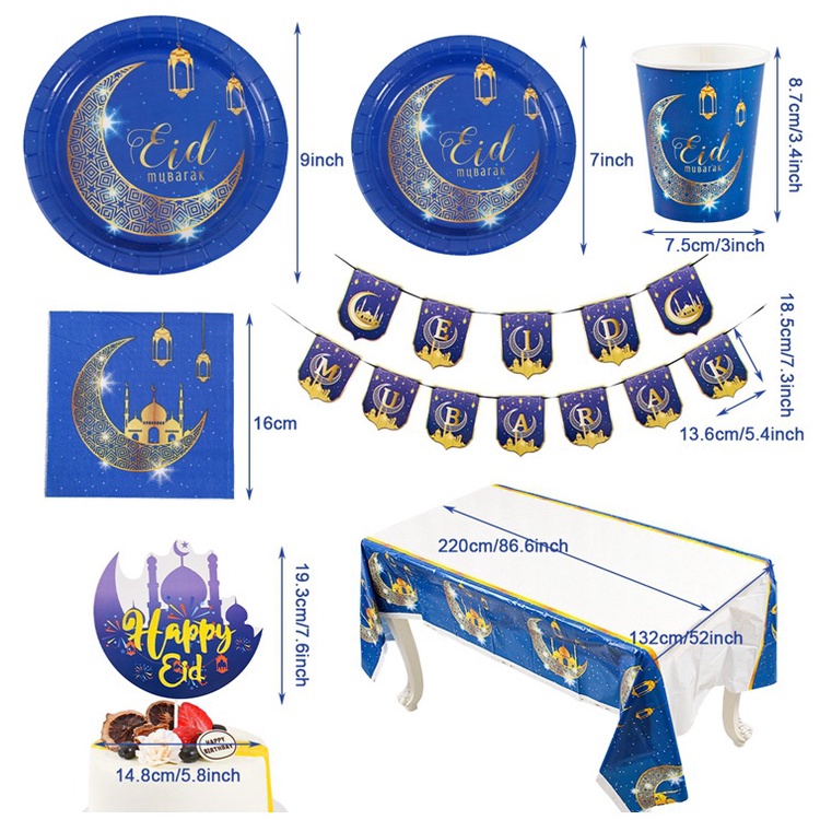 Phụ Kiện Trang Trí Bánh Sinh Nhật Kiểu Hồi Giáo Dễ Thương