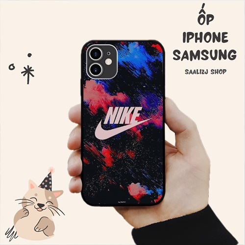 Ốp Lưng Ip Pro max Logo Nike Ánh Sáng Tinh Vân Nhựa Dẻo cho IPHONE SAMSUNG NIKPOD00013