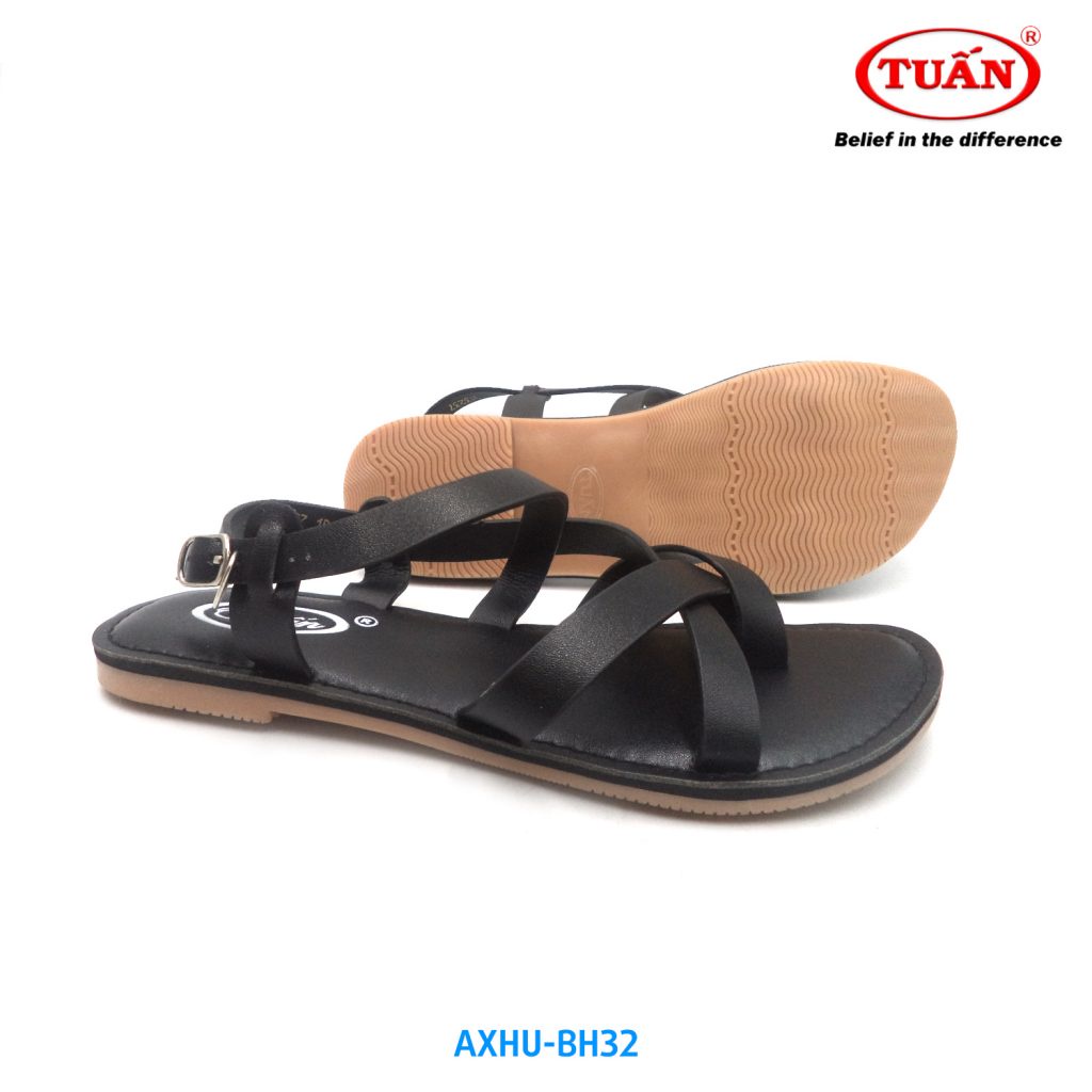 Sandal nữ bệt 💥quai da bò thật💥 thương hiệu Tuấn AXHU-H32