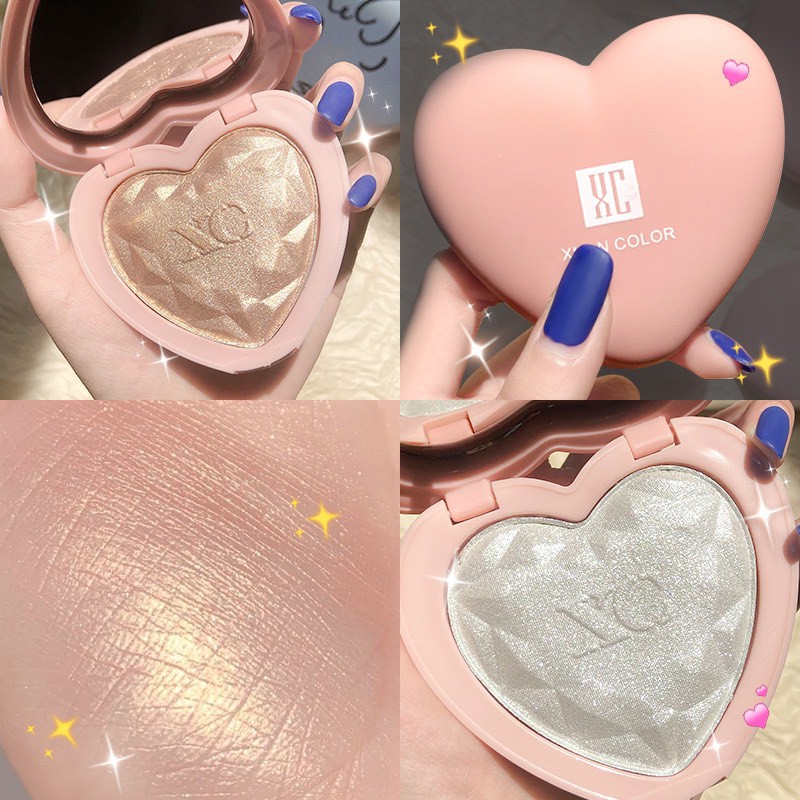 Phấn má trái tim bắt sáng nhũ trắng XUAN COLOR