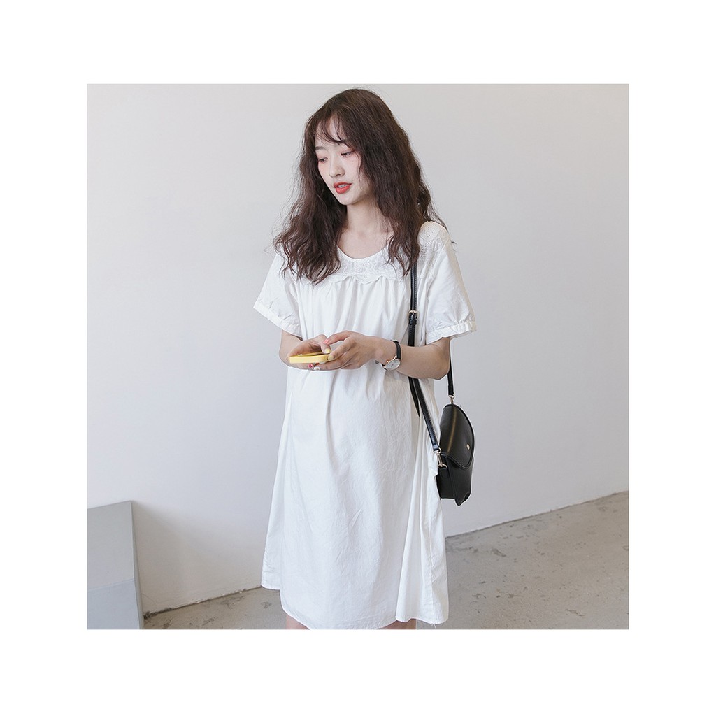 Váy Bầu Đầm Bầu Xinh Trắng A1714