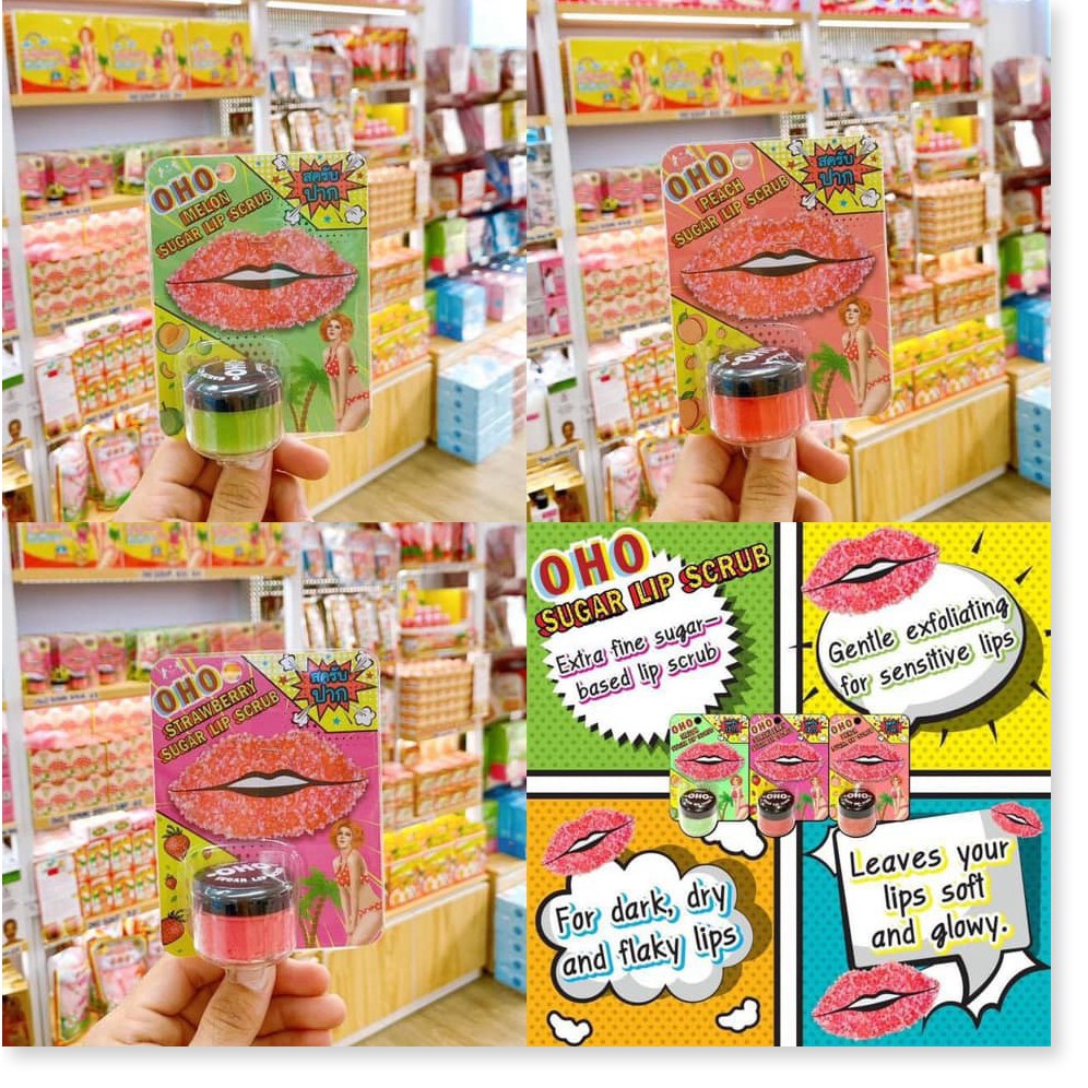Mã khuyến mãi Tẩy Tế Bào Chết Cho Môi OHO SUGAR LIP SCRUB Thái Lan 25gram