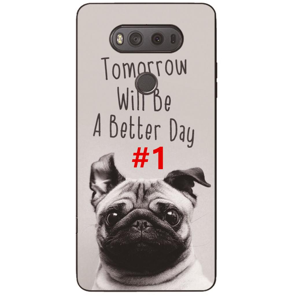 Ốp điện thoại TPU HọA TiếT HìNh Chú CúN Dễ Thương Cho LG V40 V30 V20 V10