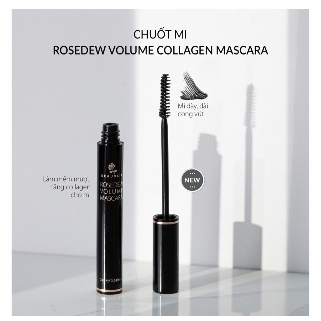 Mascara chuốt cong và dày mi Beauskin Rosedew Volume Collagen Mascara 7ml