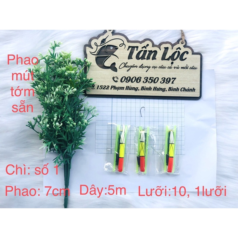 BỘ PHAO MÚT TỚM SẴN CÓ NHIỀU CỠ LƯỠI - CÂU CÁ RÔ CÁ TRÊ CÁ PHI