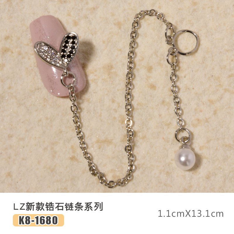 Hàng Có Sẵn Bán Chạy Mới Mặt Dây Chuyền Mạ Vàng Zircon Ngọc Trai Nơ Đính Đá Zircon Vàng Trang Sức Cho Móng Tay Nghệ Thuật Hàng Mới