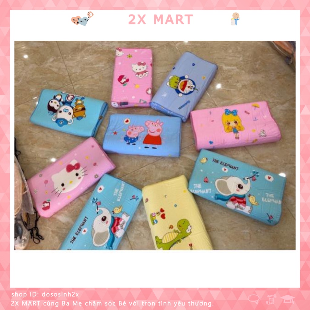 Gối cao su non 3D cho bé cao cấp 2X Mart